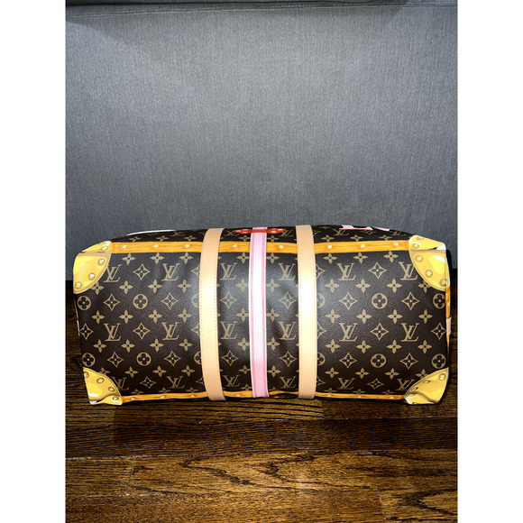 Louis Vuitton Keepall Bandouliere 50 Summer Trunks Monogram Weekend Travel Bag - Picture 10 of 10